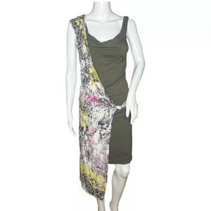 Anthropologie Liefsdottir “Crushed Chroma" Faux Wrap Tank Dress Floral size XS